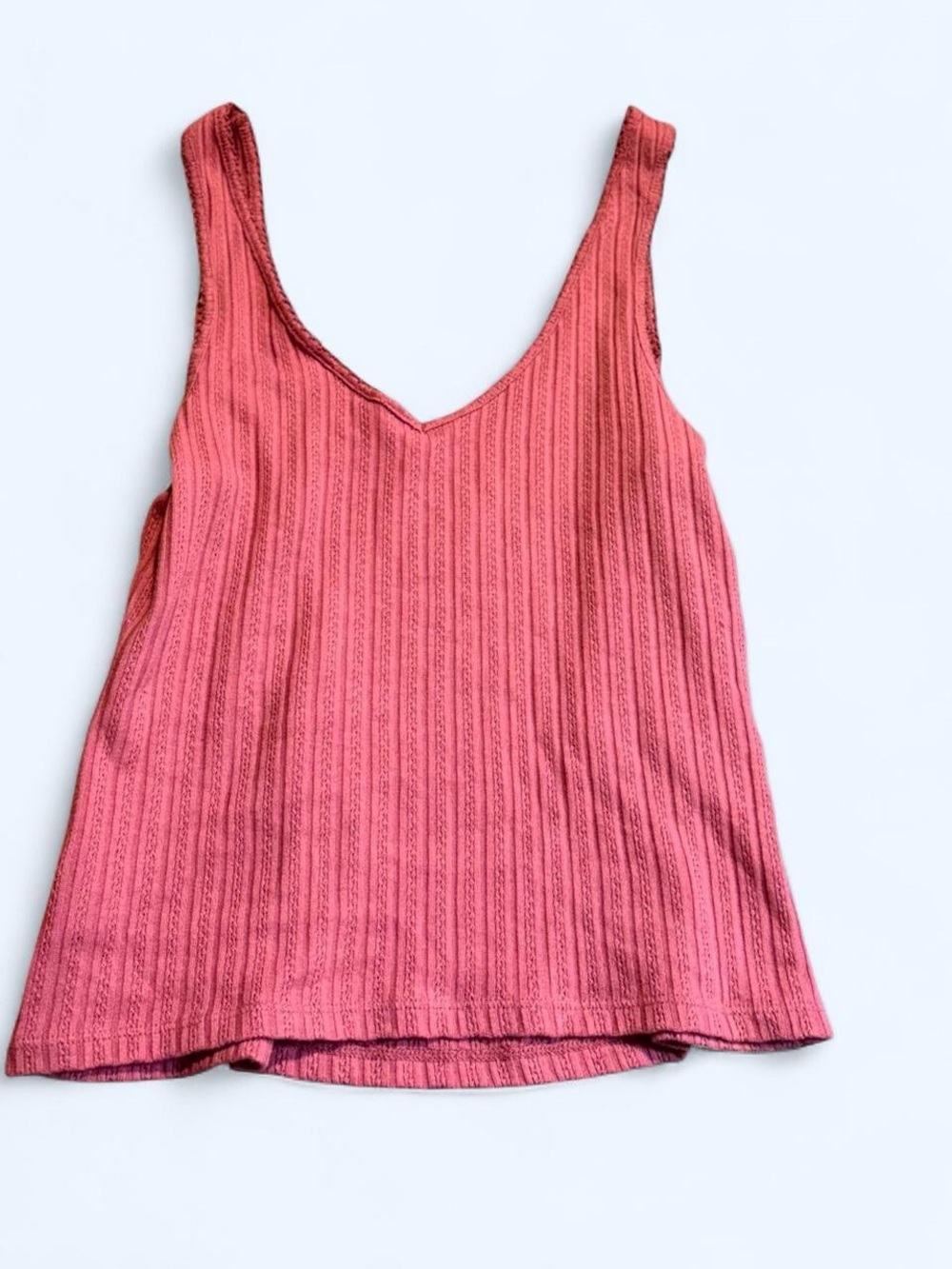 Universal Thread Ribbed V-Neck Tank Top - Rose - Picture 5 of 5